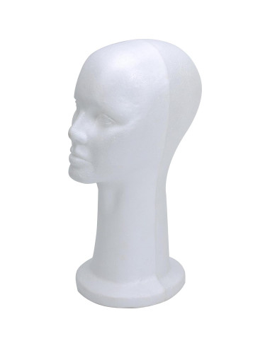 Cabeza de Maniquí de Espuma BHD BEAUTY 38.1 cm Blanca