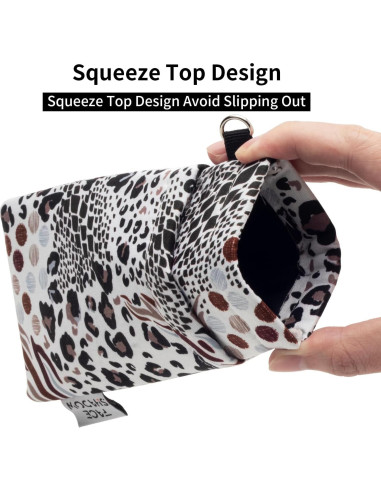 Estuche Doble para Gafas Leopardo Blanco con Paño de Limpieza