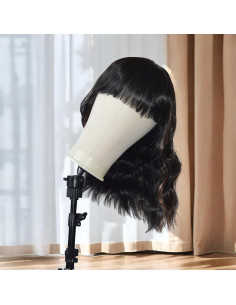 Soporte para Pelucas con Cabeza de Lienzo TAIANUAN 58 cm Ajustable 2