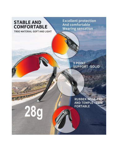 Gafas de sol deportivas Rosemal 7252 polarizadas UV400