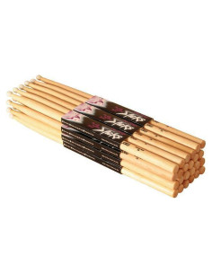 Palos de Batería OnStage 2B de Arce con Punta de Nylon - 12 Paquetes