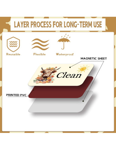 Imán de Lavavajillas Limpio Sucio Cosmisun Vaca 9x5 cm