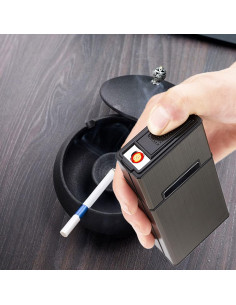 Estuche para Cigarrillos con Encendedor Eléctrico Nescape 20pcs 2