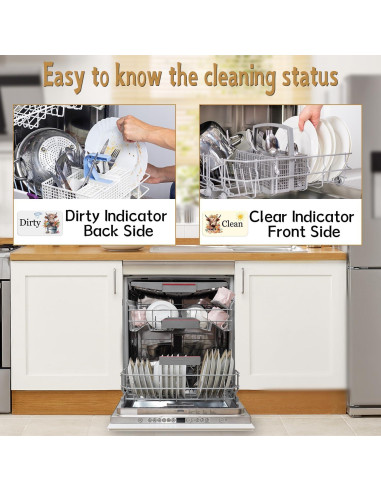 Imán de Lavavajillas Limpio Sucio Cosmisun Vaca 9x5 cm