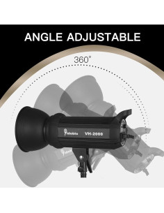 Yidoblo VH-2000II Luz LED Bi-Color 200W para Video 5500K 2