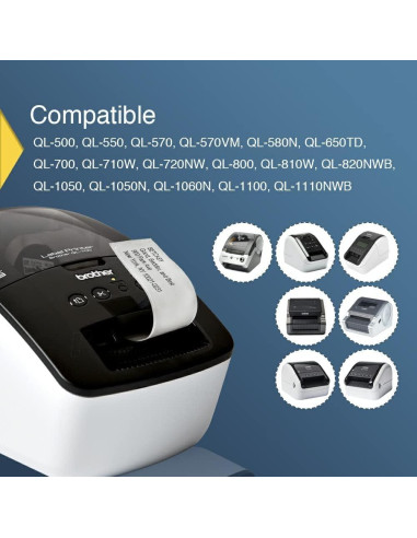 Etiquetas de Carpeta BETCKEY DK-1203 - 20 Rollos 6000 Etiquetas