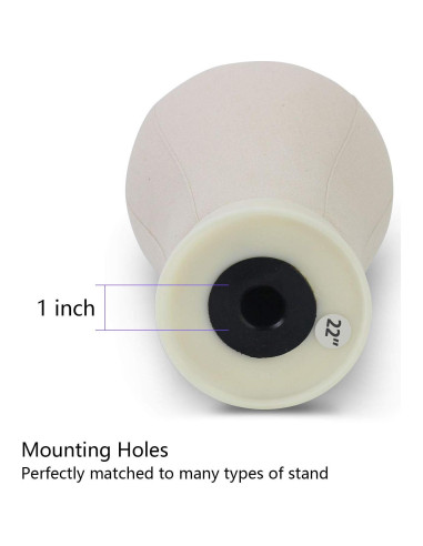 Cabeza de Bloque de Lona Eerya 22 Pulgadas Marrón Claro