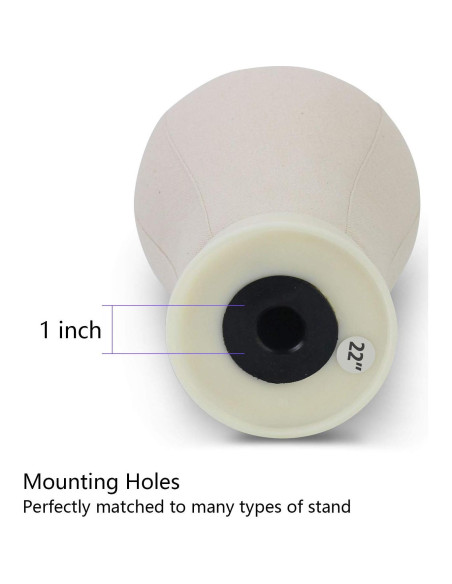 Cabeza de Bloque de Lona Eerya 22 Pulgadas Marrón Claro