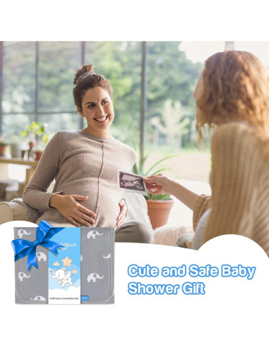 Almohadilla de Cambio Portátil PEVA Gris - Estación de Cambio Plegable