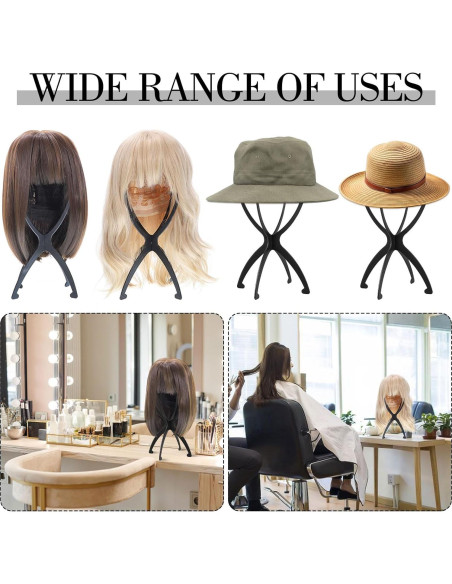 Soporte para Pelucas Obeoby Negro Plegable 35 cm