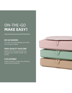 Plato de Silicona Nearbyme Plegable para Bebés 18x13 cm 2