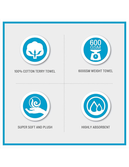 Conjunto de Toallas de Algodón Madison Park Serene 6 Piezas + Alfombra 50.8x76.2 cm