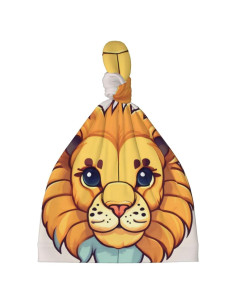 Gorro de Bebé JxWCher con Impresión de León 0-6 Meses