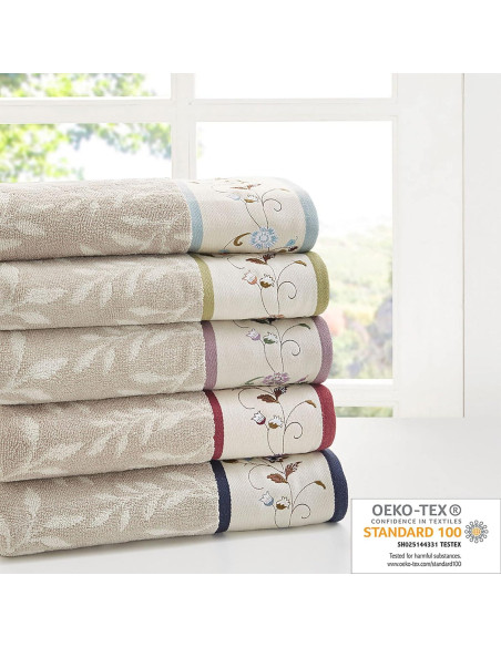 Conjunto de Toallas de Algodón Madison Park Serene 6 Piezas + Alfombra 50.8x76.2 cm