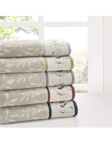 Conjunto de Toallas de Algodón Madison Park Serene 6 Piezas + Alfombra 50.8x76.2 cm