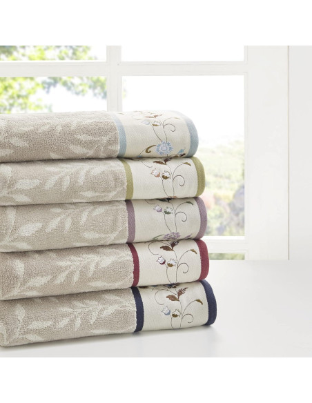 Conjunto de Toallas de Algodón Madison Park Serene 6 Piezas + Alfombra 50.8x76.2 cm