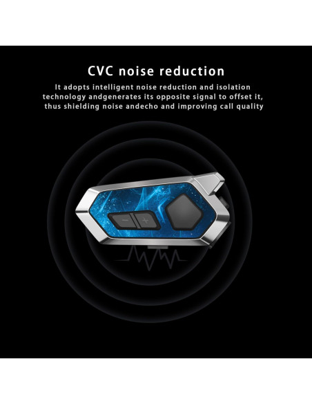 Auricular Intercomunicador Bluetooth LV9 para Casco - Impermeable IPX6