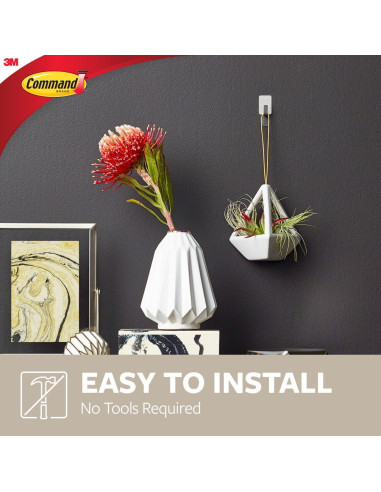 Ganchos de Metal Inoxidable Command 8 Piezas 0.23 kg
