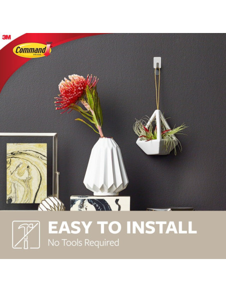 Ganchos de Metal Inoxidable Command 8 Piezas 0.23 kg