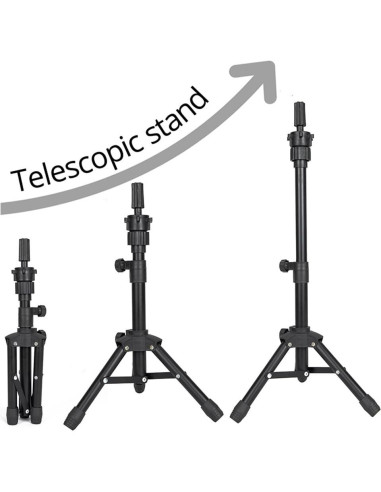 Soporte de Peluca Trípode Zhiqian 63.5 cm Ajustable