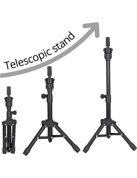 Soporte de Peluca Trípode Zhiqian 63.5 cm Ajustable