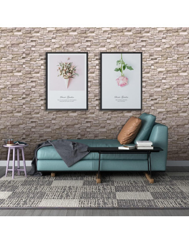 Paneles de Pared 3D Autoadhesivos YU LI 10PCS Espuma PE Roca