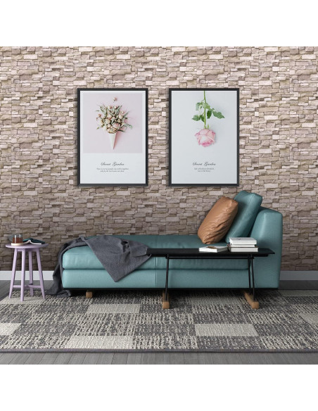 Paneles de Pared 3D Autoadhesivos YU LI 10PCS Espuma PE Roca