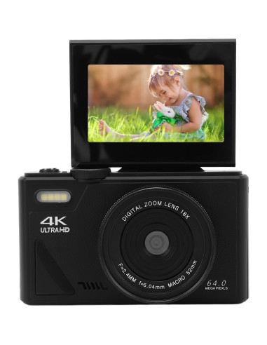 Cámara Digital 64MP Dpofirs 4K Zoom 18X Pantalla 3"