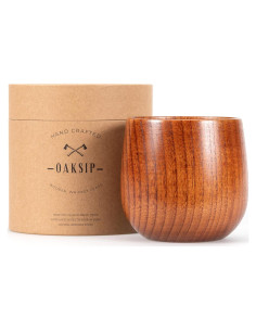 Vaso de Bourbon de Madera Oaksip 10 Onzas - Regalo para Hombres