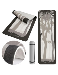 Alfombrilla de Yoga Millenti 6mm Antideslizante TPE Gris