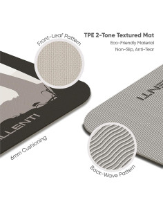 Alfombrilla de Yoga Millenti 6mm Antideslizante TPE Gris 2