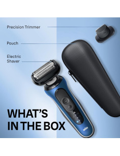 Afeitadora Eléctrica Braun Serie 6 6120s, Húmedo y Seco, Azul 2