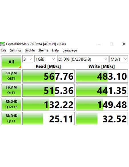 SSD Externo Portátil Timetec 256GB USB 3.2 Gen2 550MB/s
