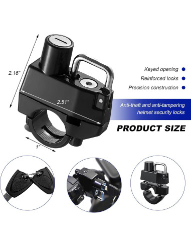 Candado Antirrobo para Casco de Motocicleta NYTKL con 2 Llaves