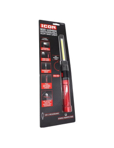 Luz de Trabajo LED Recargable ICON 800 Lúmenes Roja