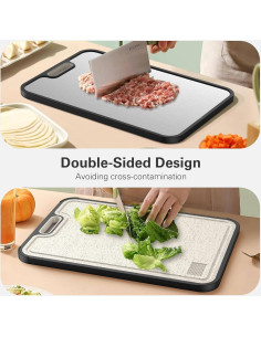 Tabla de Cortar Doble Cara Titanio Submuon 38.4x26.4cm Negra 2