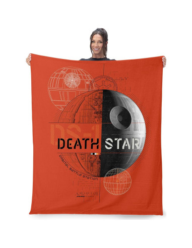 Manta de Toque de Seda Star Wars Estrella de la Muerte 101.6x127cm