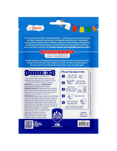 Masticables de Queso de Yak Himalayo con Sabor a Tocino - 3 Unidades