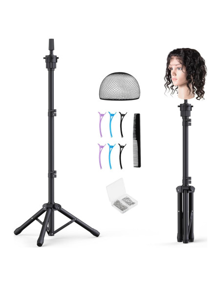 Soporte para Cabeza de Peluca Relx Ajustable - Trípode Reforzado