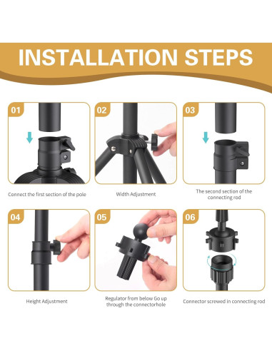 Soporte para Cabeza de Peluca Relx Ajustable - Trípode Reforzado
