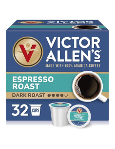 Café Espresso Tostado Victor Allen - 32 Cápsulas para Keurig