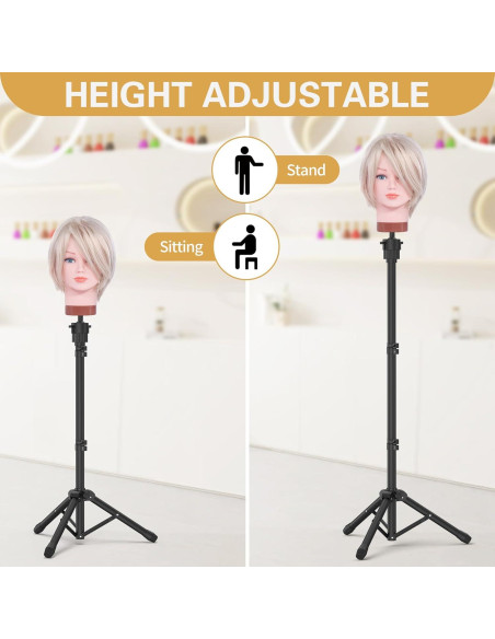 Soporte para Cabeza de Peluca Relx Ajustable - Trípode Reforzado