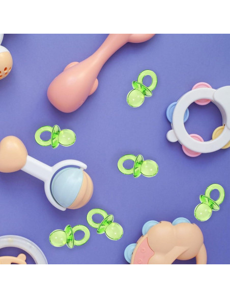 2 Mini Chupetes Acrílicos Azul para Baby Shower y Cumpleaños