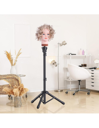 Soporte para Cabeza de Peluca Relx Ajustable - Trípode Reforzado