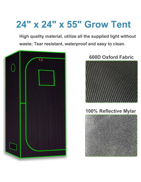 Kit Completo Carpa de Cultivo iMeshbean 61x61x140cm LED 38W