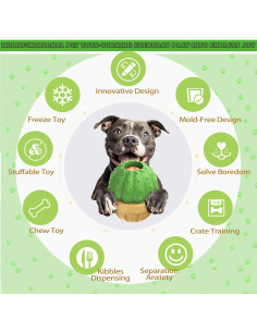 Juguete Interactivo para Perros DSUMD - Dispensador de Golosinas Verde 2