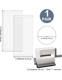 Almohadillas de Corte BAOFALI 2 Pcs Plástico Policarbonato 14x6.5cm 2