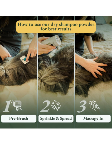 Champú Seco para Perros Shelterbaby - Alivio Picazón y Alergias