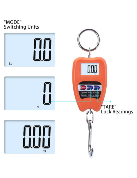 Balanza Digital Colgante Goture 200kg Pantalla LED Portátil