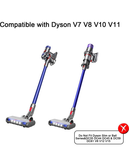 Cepillo Motorhead Defurry con Faros LED para Dyson V7 V8 V10 V11